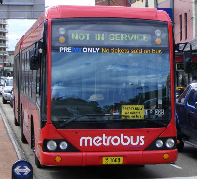 Sydney Buses Metrobus Volvo B12BLEA Custom CB60 1668